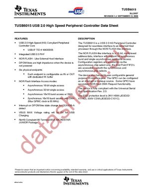 TUSB6015IZQE datasheet  